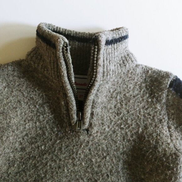 Canadiana Knit 1/4 Zip Canada Sweater size 2T - Picture 4 of 10